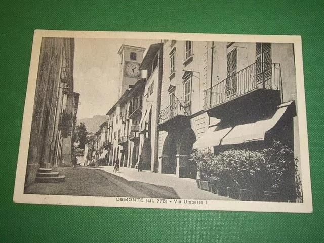 Cartolina Demonte ( Cuneo ) - Via Umberto I 1941.