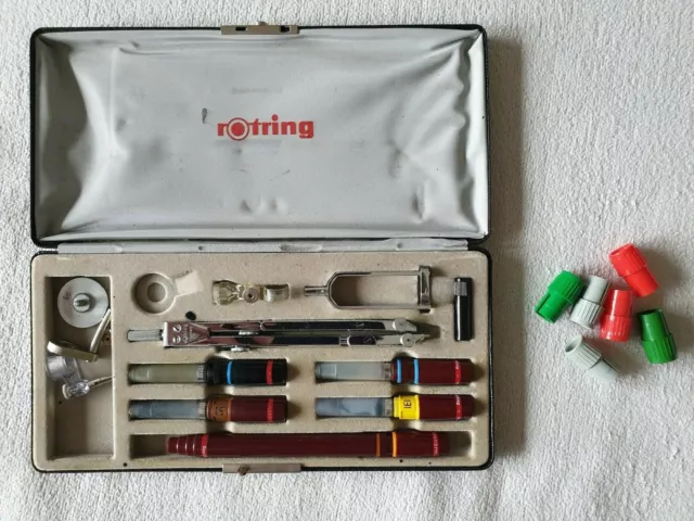 Rotring Micronorm Set (mit Spitzen 0,35 / 0,5 / 0,6 / 0,7 / 1,0), vintage