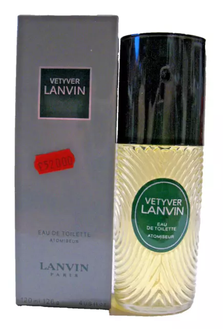 Profumo Uomo Vetyver Lanvin 120Ml Atomizer Eau De Toilette Vintage Pour Monsieur