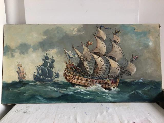 Peinture Ancienne Huile Sur Toile Signée Bergès - Superbe, Années 1920