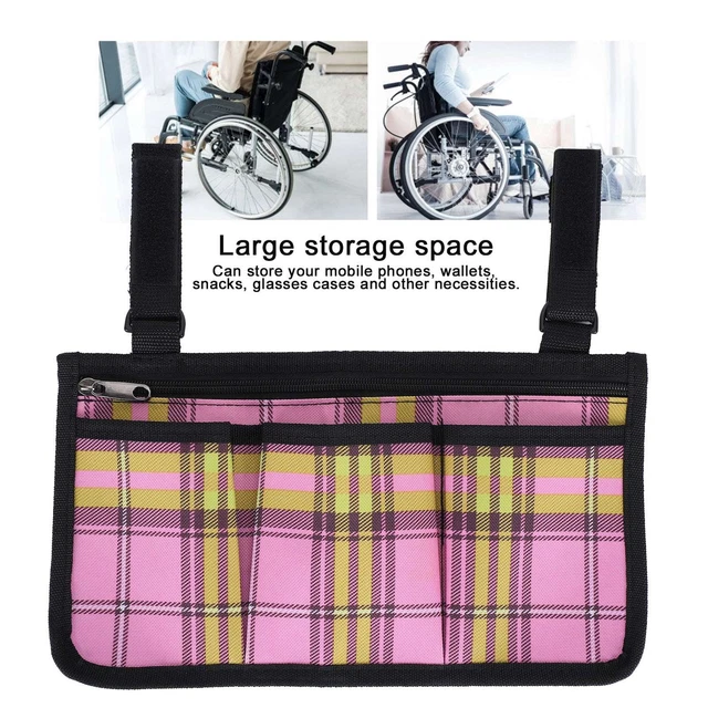 Mehrere Taschen Rollstuhl Seitentaschen Aufbewahrungstaschen Armlehne Zubehör