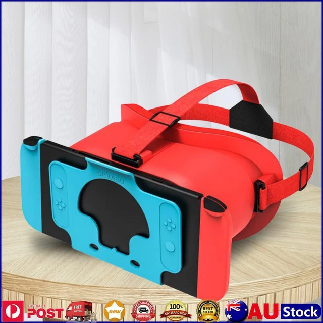 Games Console Headset Secure Slot Design for Nintendo Switch OLED (Red Blue)