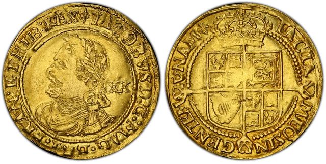 England James I. (1623-24)-(lis) AV Laurel. PCGS AU58. SCBC-2638B; Fr.-242