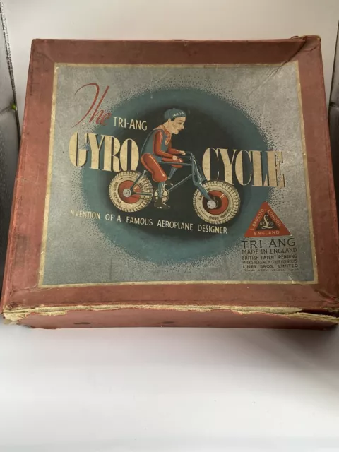 Tri Ang Gyro Cycle - Boxed 1939s Tin Toy