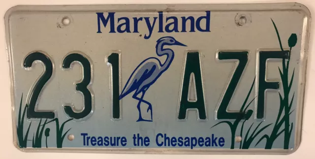 CHESAPEAKE BAY license plate Crab Heron bird Conserve Wildlife C&O Canal Park VA