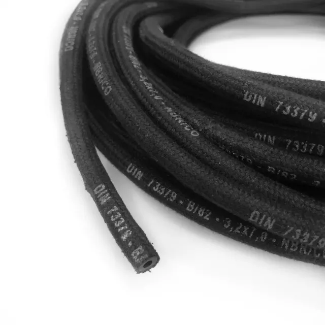 Cotton Braided Rubber Fuel Hose Pipe Vacuum Line Unleaded Petrol Diesel Oil Tube