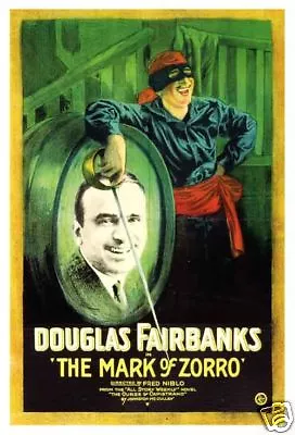 The mark of Zorro Douglas Fairbanks movie poster print