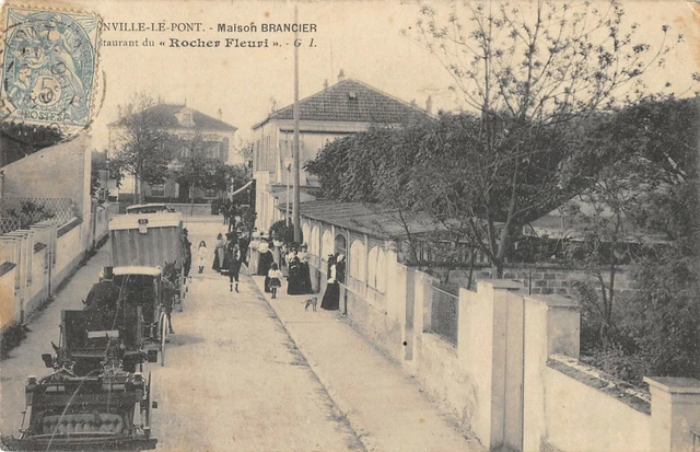 Cpa 94 Joinville Le Pont Maison Brancier Restaurant Du Rocher Fleuri