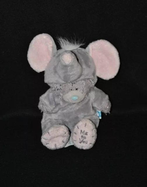 Peluche doudou ours gris ME TO YOU Blue Nose déguisement éléphant 15 cm TTBE