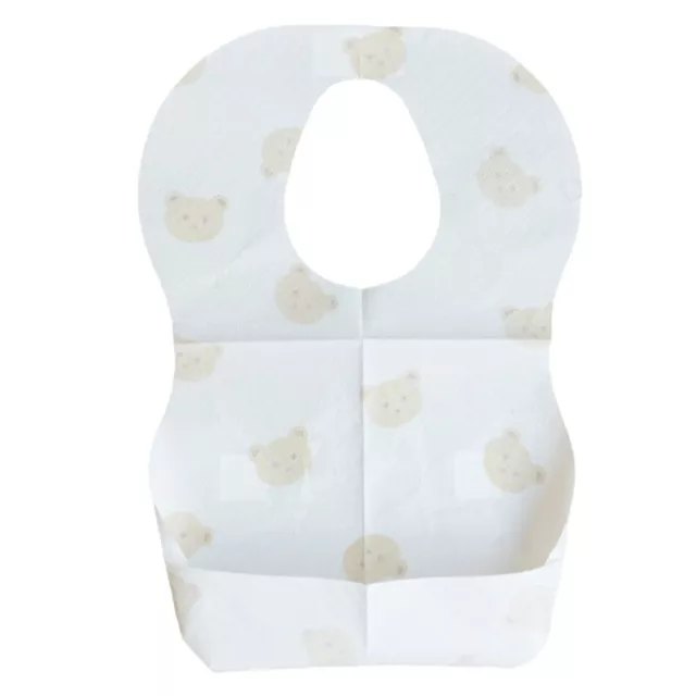 50-Pack Disposable Bibs Baby Feeding Bibs Saliva Towel for On-The-Go Parents