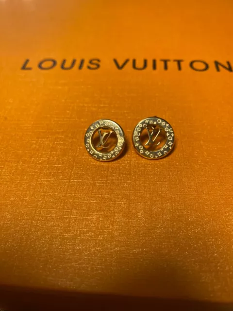 Louis Vuitton Bookle Dreille Blooming Earrings Gold M64859 LV Circle M