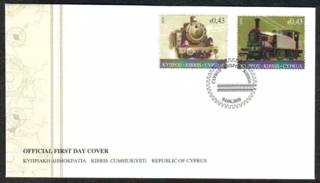 Cyprus Stamps SG 1222-23 2010 The Cyprus Railway - Official FDC