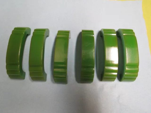 1X Green Deco Bakelite Catalin Handles Similar to Fada L56 Tube Radio