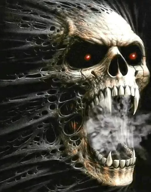 La Morte Teschio Death / Foto / Adesivo / Toppa T-Shirt / Magnete / Keychain
