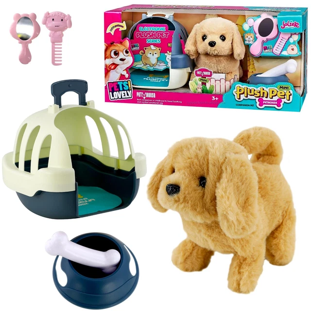 WALKING DOG TOY Puppy Plush Pet Carrier Battery Operated Barks With Accessories 14.49 PicClick UK
