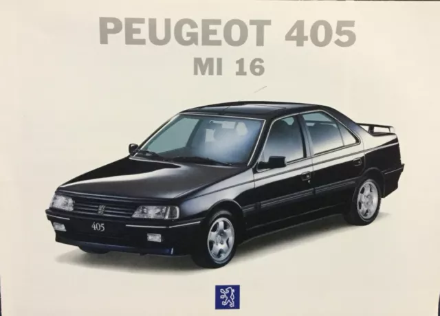 Superbe Catalogue 1994 PEUGEOT 405 MI 16  !!!