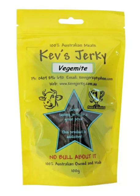 100g Kevs Jerky Vegemite Beef Jerky 100g