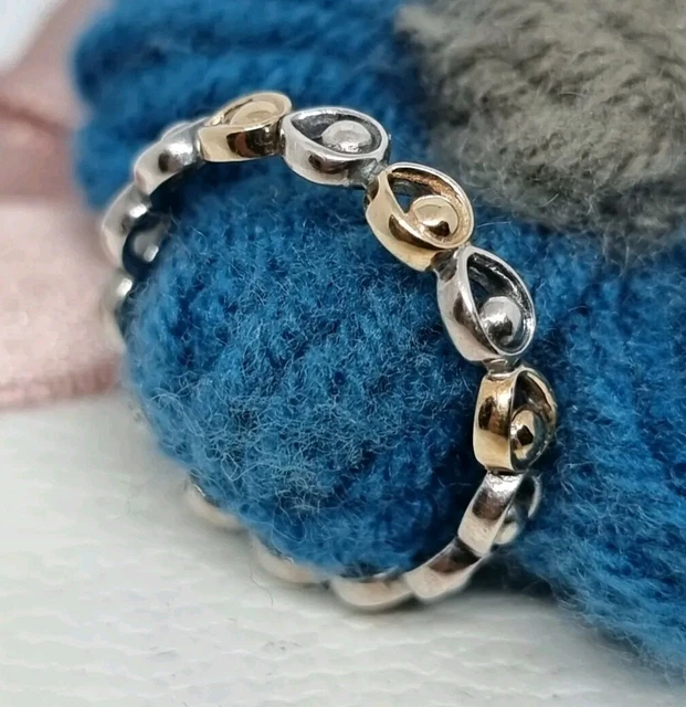 GENUINE PANDORA SILVER 14k 14ct Gold Peacock Glory Ring Size 52 Rare 48.00 PicClick UK