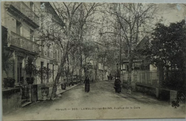 Lamalou The Bath 34 CPA Avenue Station Good Condition 1907