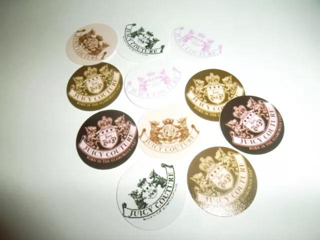 Pre Cut One Inch JUICY  COUTURE DESIGNER Bottle Cap Images! FREE SHIP