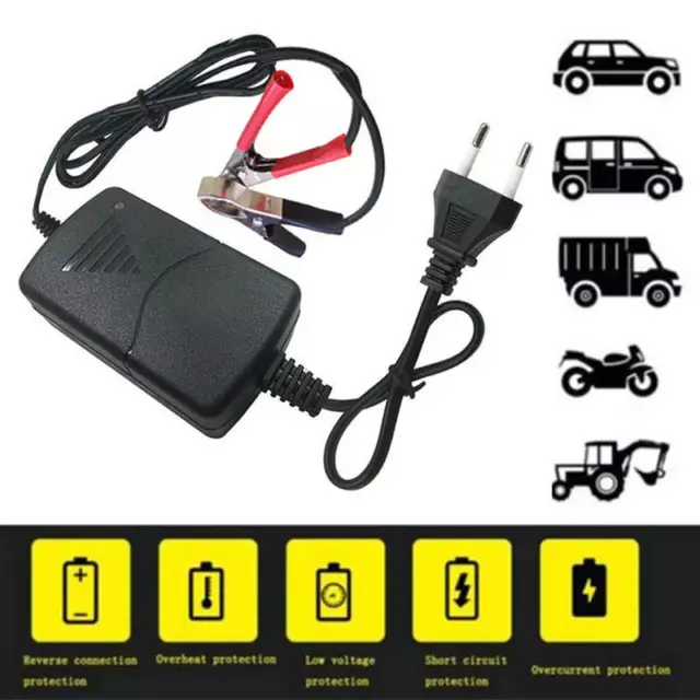 12V Autobatterie Erhaltungsladegerät für Auto Trickle Motorrad Boot 1x EU Plug