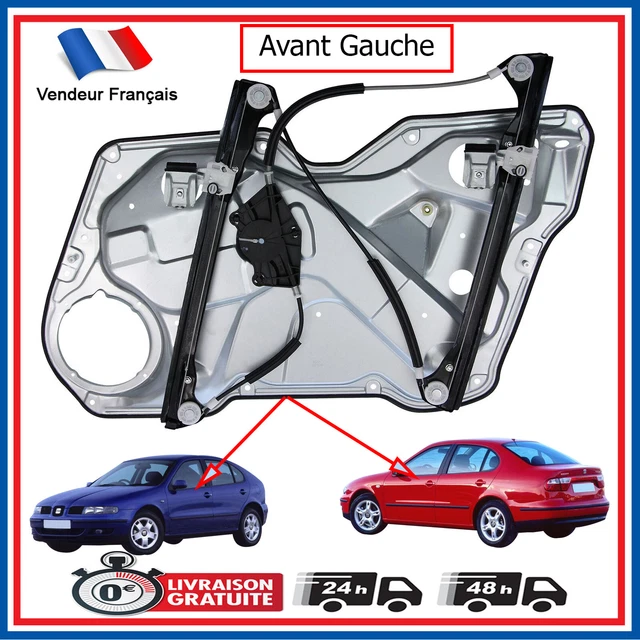 Régulateur De Vitre Avant Droite Pour Seat Leon/Toledo 4 Portes 1999-2006 - Référence 1M0837462 - Neuf Avec Garantie