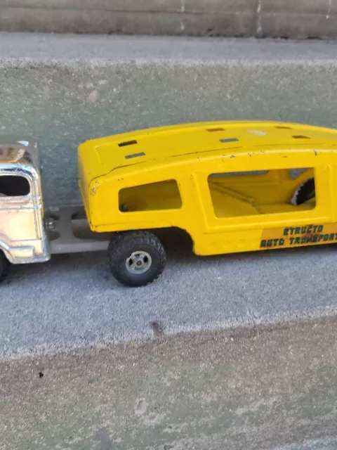 1950s Structo Auto Transport Truck, Vintage Original Tonka Wyandotte Toy Decor