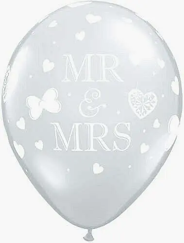 Globos de boda 11" Mr & Mrs decoraciones de boda globos transparentes 5, 10, 20 2