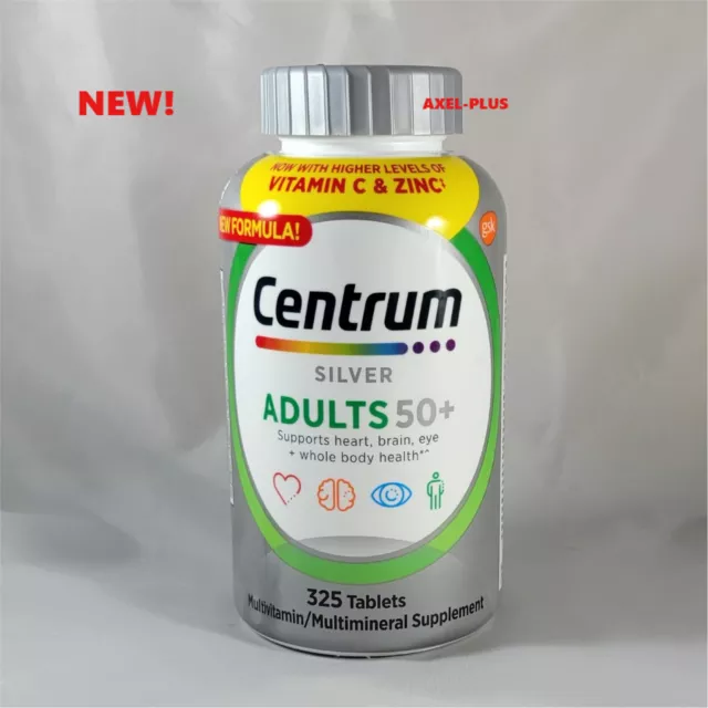 Centrum Silver Adults 50+ Multivitamin, 325 Tablets Men&Women !