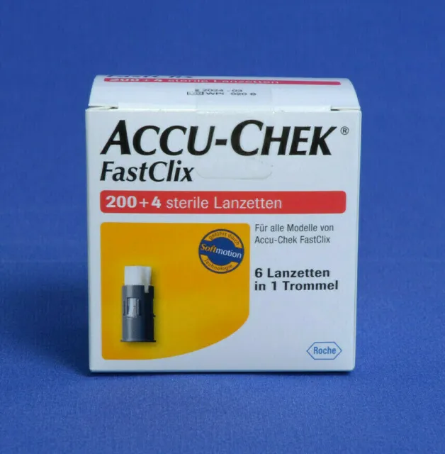 ACCU CHEK FastClix sterile Lanzetten 204 St. 34x6er Trommeln Roche, PZN 07234988