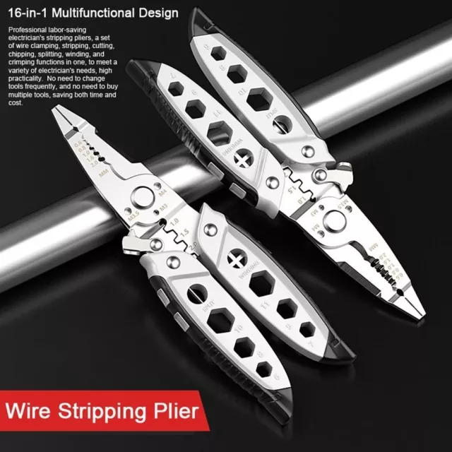 Professional Electrician Crimpe Pliers Wire Stripping Cable Cutters