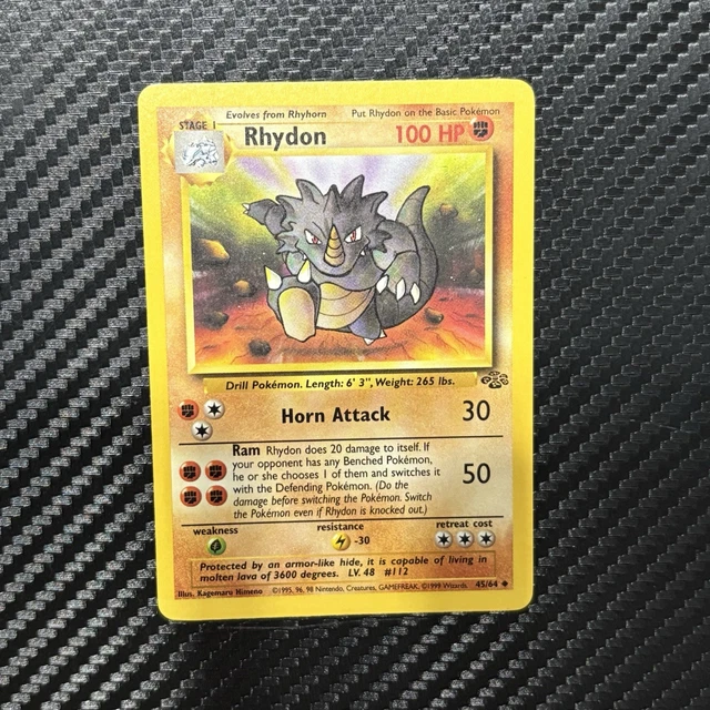 Pokemon Rydon Card RHYDON 45/64 POKÉMON TCG Pokémon Card (MYREF#3) £0.99 - PicClick UK