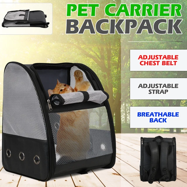 Portable Pet Carrier Dog Cat Breathable Double Shoulder Backpack Travel Outdoor
