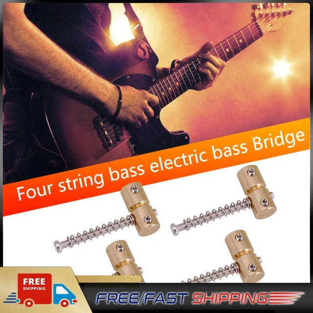 4pcs Brass Guitar Bridge Saddles for Electric Guitar Bass Bridges Replacement
