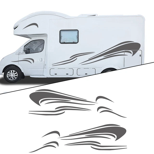 Decalcomanie grafiche camper grigio camper camper camper alla moda camper