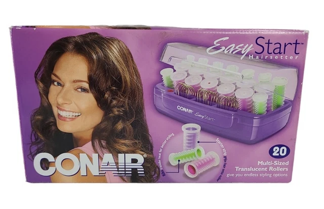 Rodillos de cabello eléctricos Conair Easy Start 20 rizadores multitamaño Nob 2001
