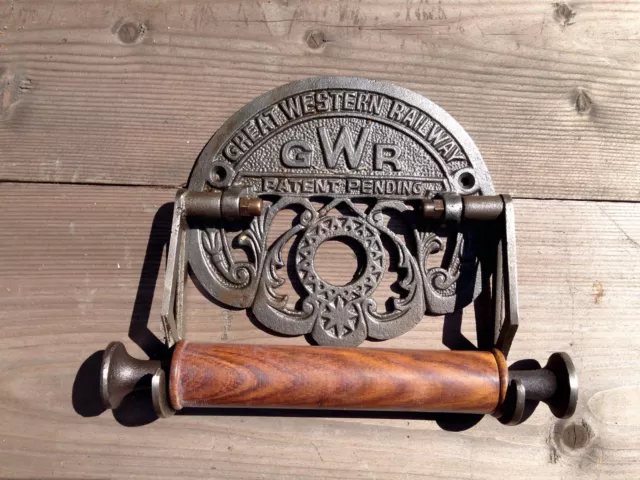 VICTORIAN STYLE CAST IRON TOILET ROLL HOLDER ~The GWR Toilet Fixture