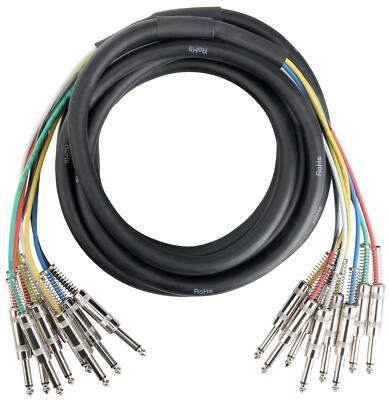 PRONOMIC 8x Cavo Jack Multicanale Multiplo Multicore DJ PA Palco Studio Live Audio 3m 