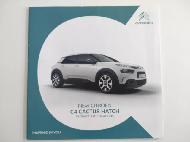 Citroen C4 Cactus Hatch Feel Edition Flair PureTech HDi Tech Spec Brochure 2017
