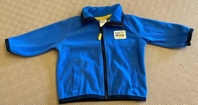 Baby Boys Soft Velour Jacket Age 3 Months Ex Cond