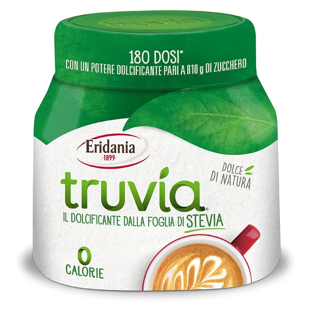 Dolcificante Truvia Eridania Foglia di Stevia Vasetto da 270 g
