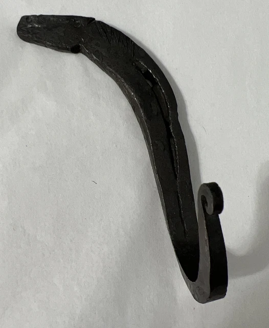 Vintage Primitive Horse/Animal Head Hand Forged Cast Iron Wall Hook Hanger