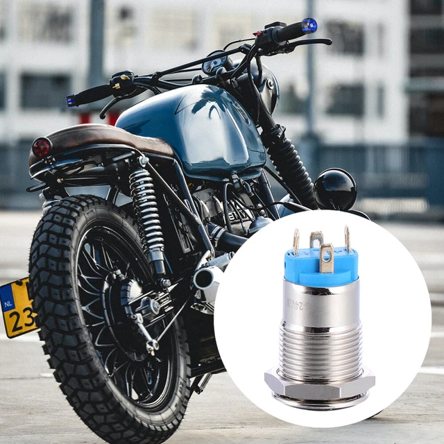 4 pz pulsante acciaio inossidabile interruttore ribaltabile a breve termine Silver