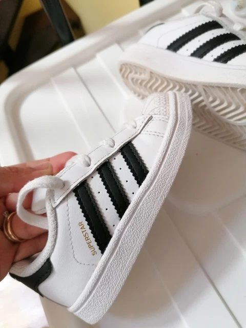 Scarpe sneakers ADIDAS SUPERSTAR bambini bianco taglia 23 1/3