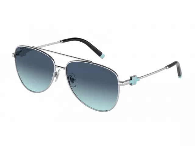 Tiffany Sonnenbrille TF3080  60019S Silber - Blau - Damen