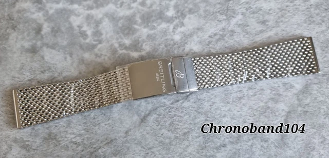 Lot 3203F Breitling Watch Mesh Bracelet 22MM 154A  Baer  Bosch  Auctioneers