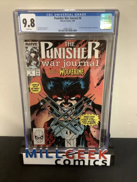 Marvel Punisher War Journal #6 (1989) CGC 9.8 Jim Lee, 1st Punisher vs Wolverine