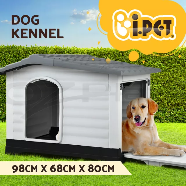 i.Pet Dog Kennel Extra Large Outdoor Indoor Plastic Puppy Pet House Kennels XL