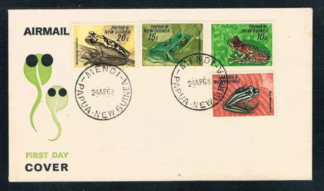 Papau Neu Guinea 1968 FDC Von Indigenous Frösche - Sc 257-260 [ Sg 129-132] F4