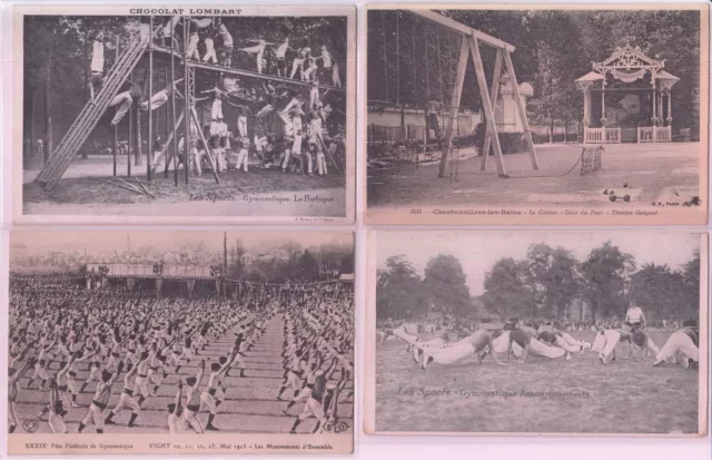 GYMNASTICS GYMNASTIQUE Sport 66 Vintage Postcards Mostly pre-1960 (L3854)